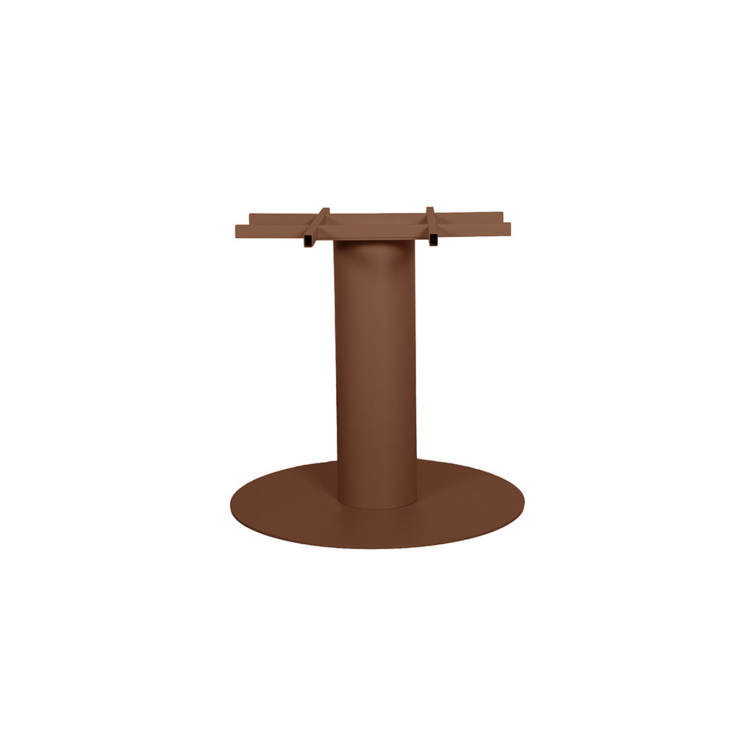 Label51 - Pied de table de restaurant rond extra stable - Métal - Corail - 70 x 70 x 72 cm