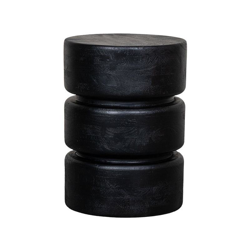 Label51 - Table d'appoint Milly - Bois de manguier - Noir - 35 x 35 x 47 cm