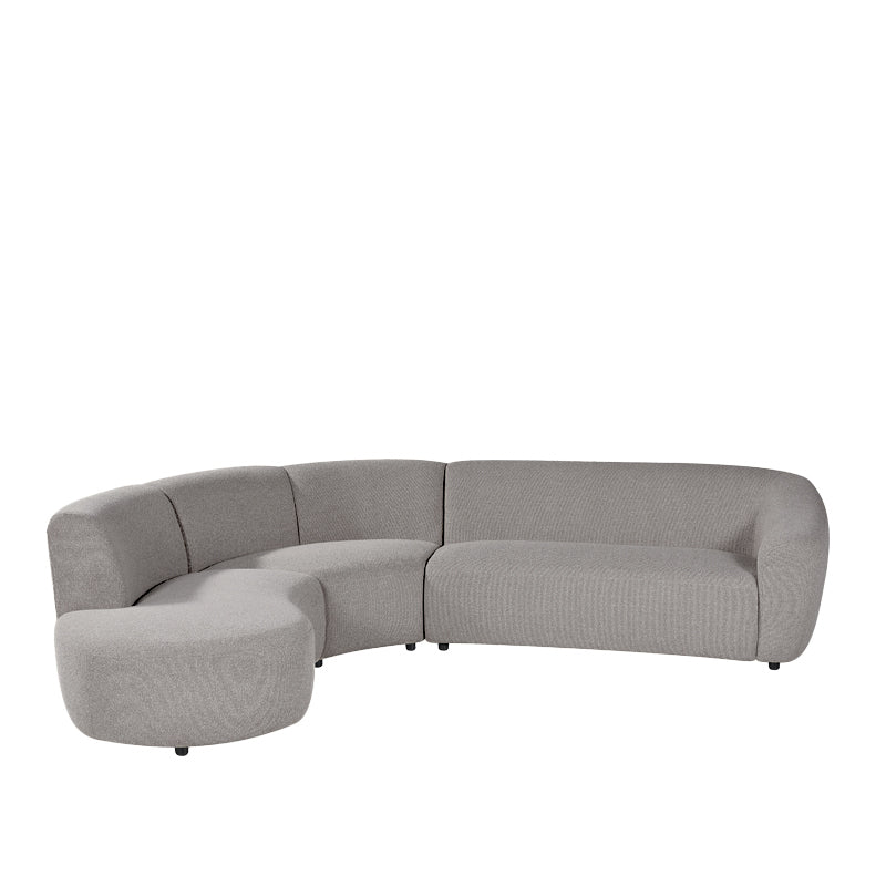 Label51 - Hoekbank Florence Links - Bouclé - Mushroom - 300 x 268 x 77 cm