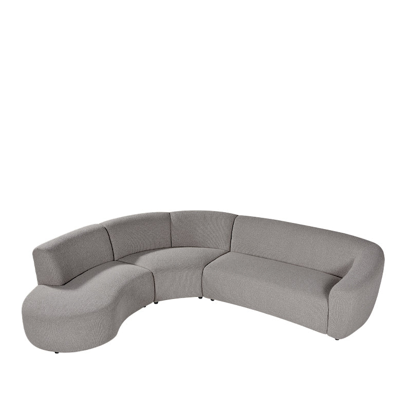 Label51 - Hoekbank Florence Links - Bouclé - Mushroom - 300 x 268 x 77 cm