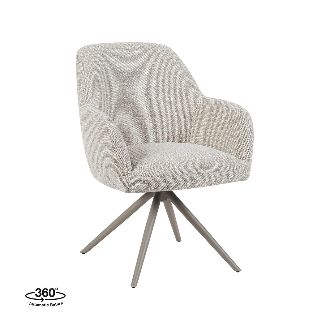 Label51 - Chaise de salle à manger Sayuri - Bouclette - Naturel - 65 x 63 x 84 cm