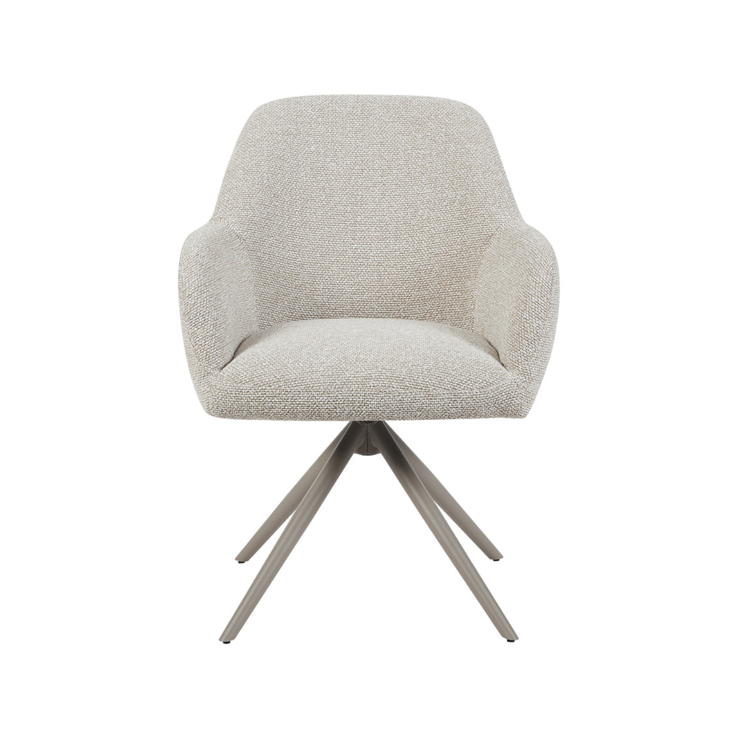 Label51 - Chaise de salle à manger Sayuri - Bouclette - Naturel - 65 x 63 x 84 cm