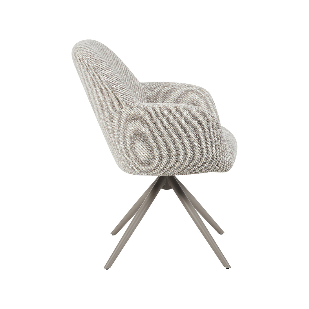 Label51 - Chaise de salle à manger Sayuri - Bouclette - Naturel - 65 x 63 x 84 cm