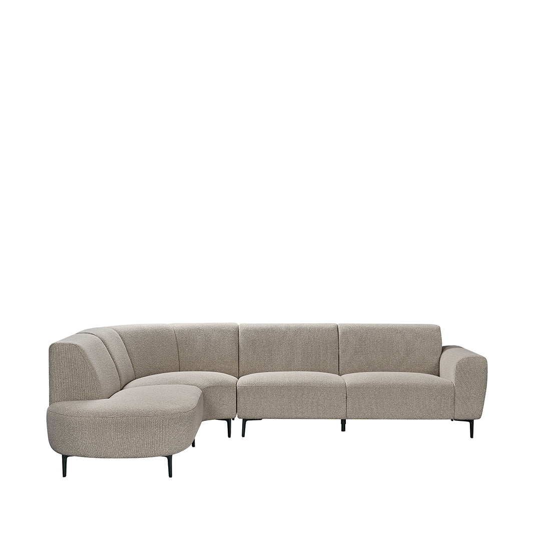 Label51 - Canapé d'angle Mauro gauche - Bouclé - Champignon - 300 x 232 x 81 cm