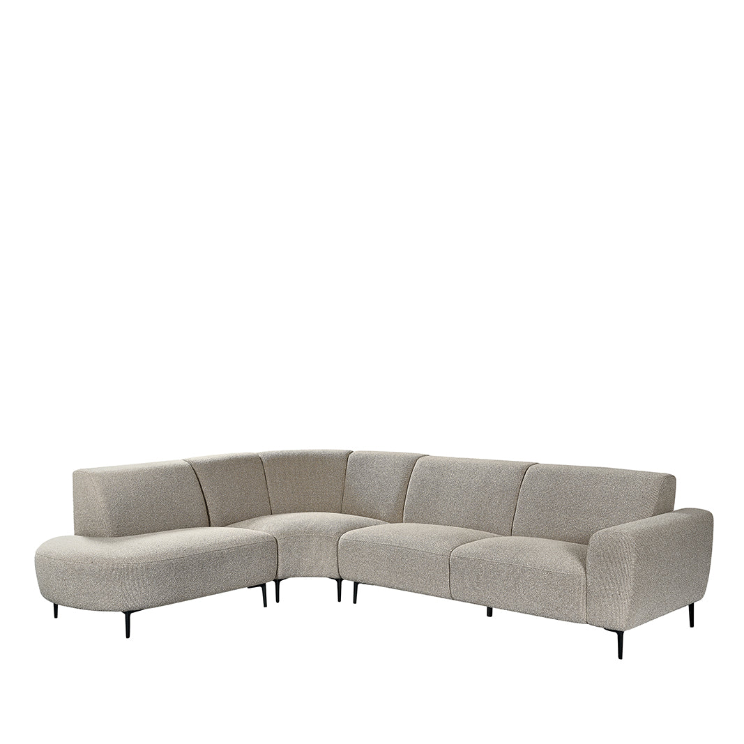Label51 - Canapé d'angle Mauro gauche - Bouclé - Champignon - 300 x 232 x 81 cm