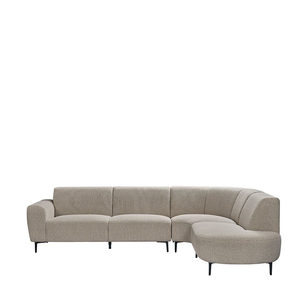 Label51 - Canapé d'angle Mauro droite - Bouclé - Champignon - 300 x 232 x 81 cm