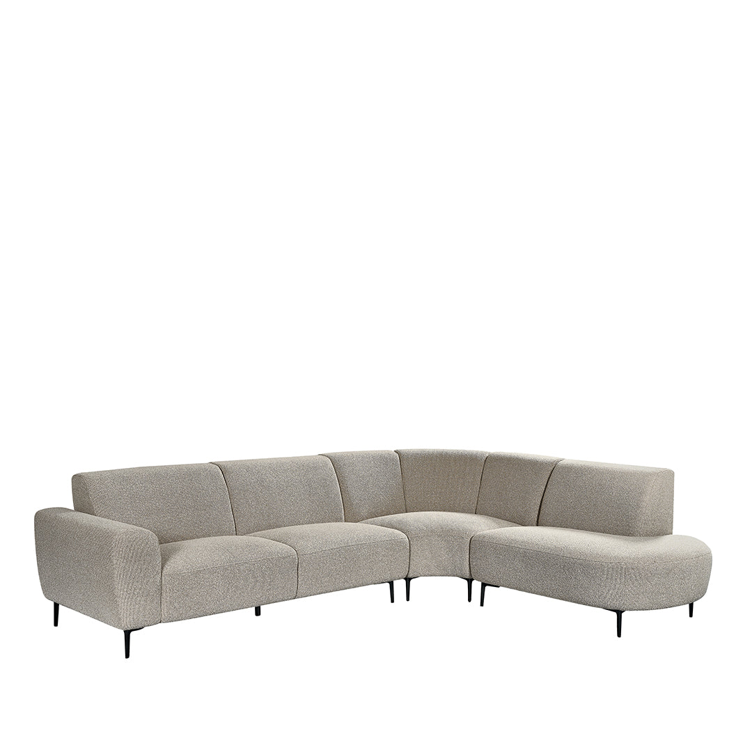 Label51 - Canapé d'angle Mauro droite - Bouclé - Champignon - 300 x 232 x 81 cm
