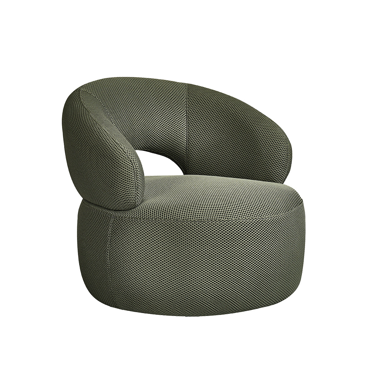 Label51 - Fauteuil Suite - Tissu - Vert chasseur - 82 x 81 x 73 cm