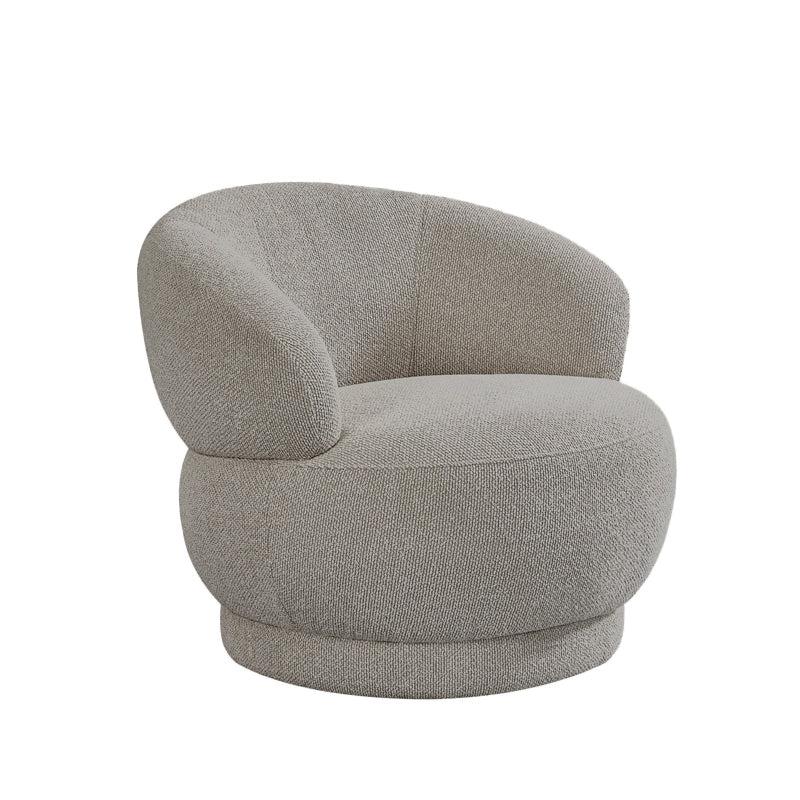 Label51 - Fauteuil pivotant Alvito - Bouclé - Champignon - 80 x 80 x 70 cm