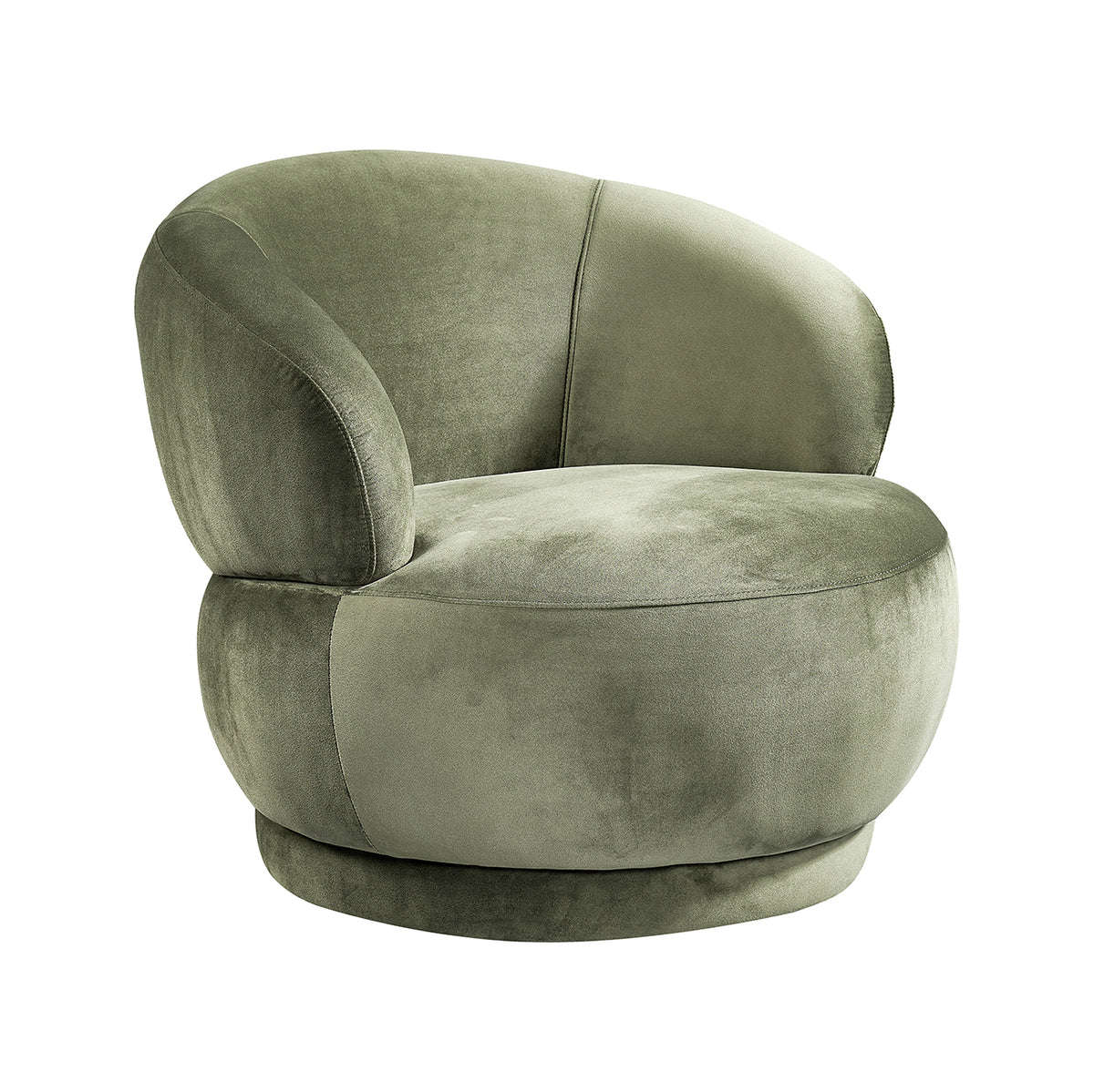Label51 - Fauteuil Lobby - Velours - Vert chasseur - 80 x 80 x 70 cm