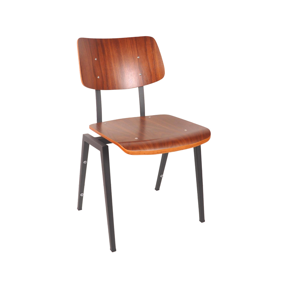 Label51 - Stapelbare schoolstoel - Hout - Bruin - 45 x 50 x 80 cm