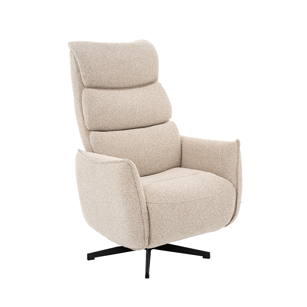 Label51 - Fauteuil relax électrique Goteborg - Bouclé - Naturel - 75 x 85 x 118 cm