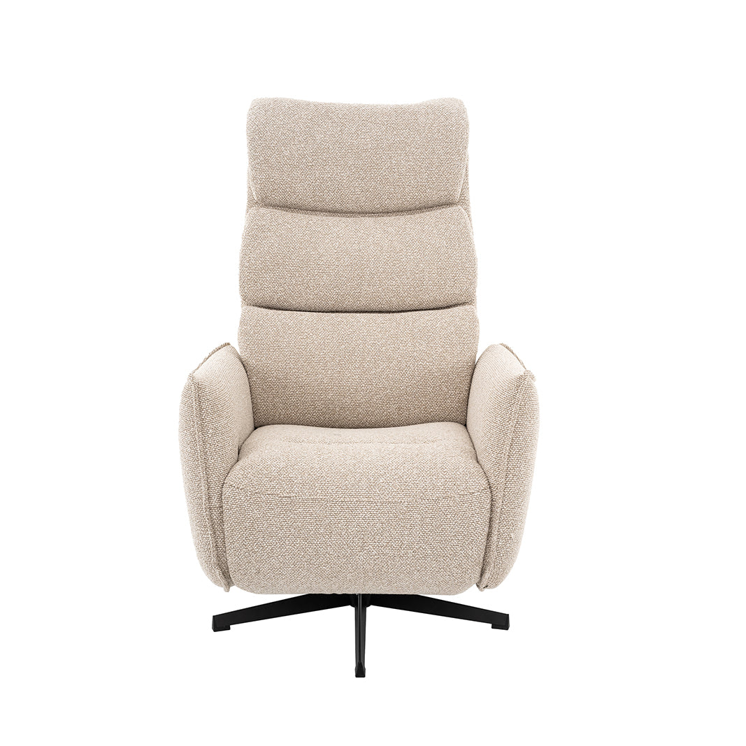 Label51 - Fauteuil relax électrique Goteborg - Bouclé - Naturel - 75 x 85 x 118 cm