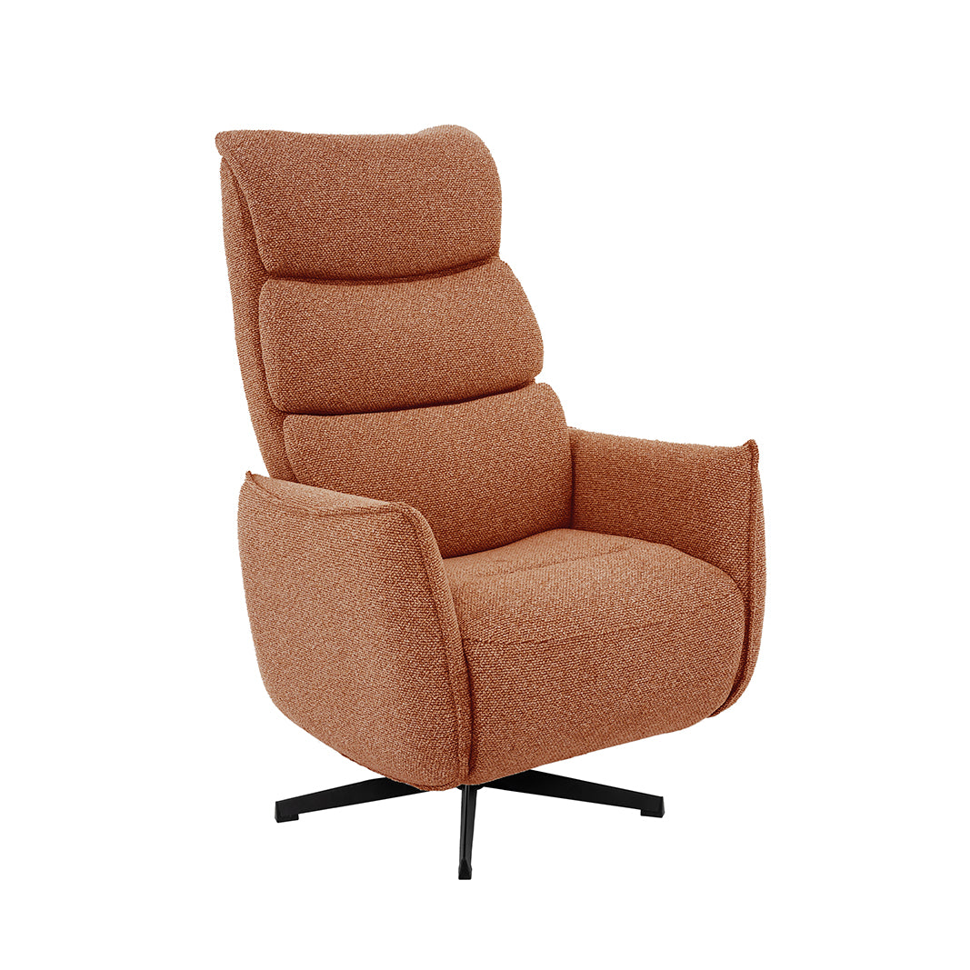 Label51 - Fauteuil relax électrique Goteborg - Bouclé - Corail - 75 x 85 x 118 cm