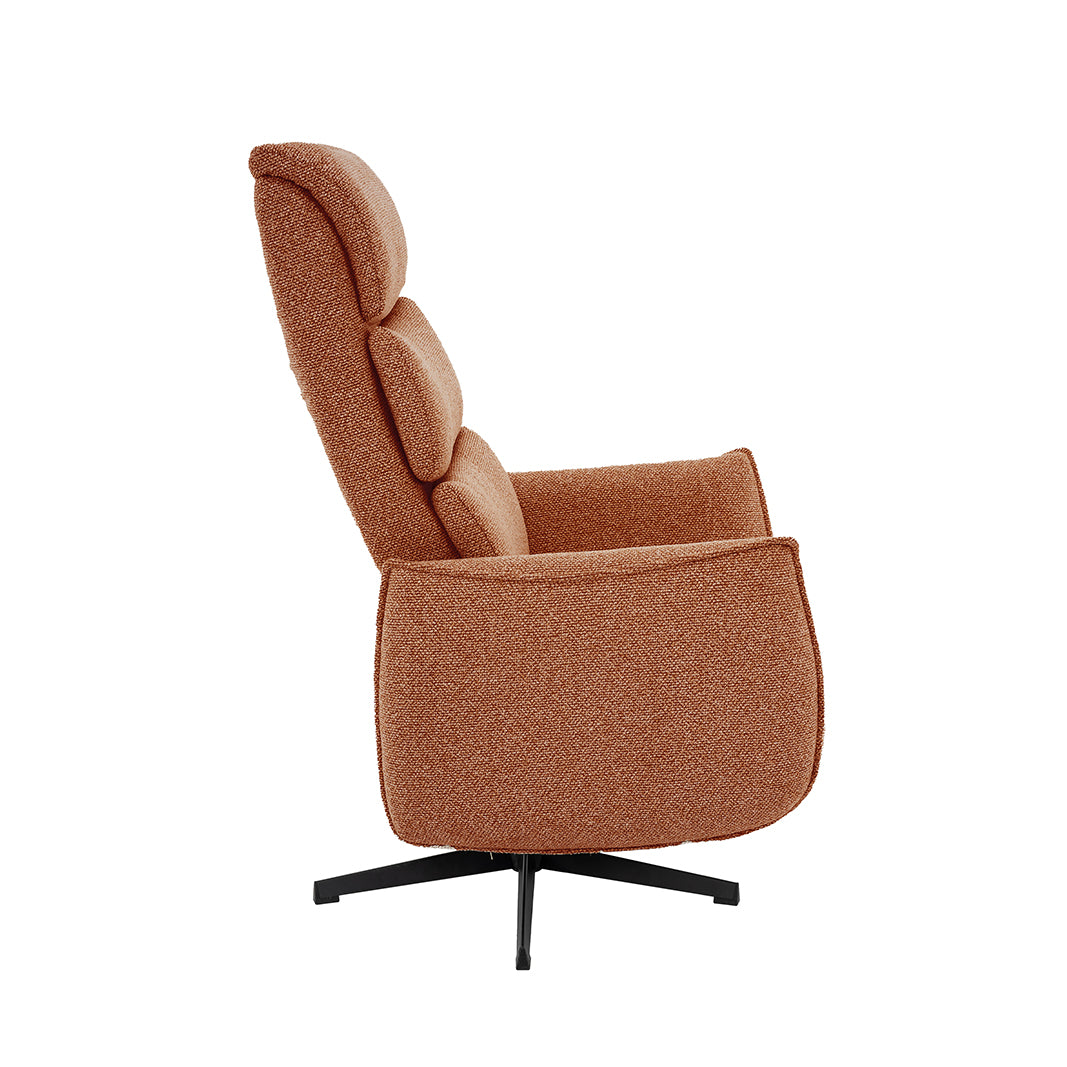 Label51 - Elektrische relaxfauteuil Goteborg - Bouclé - Koraal - 75 x 85 x 118 cm