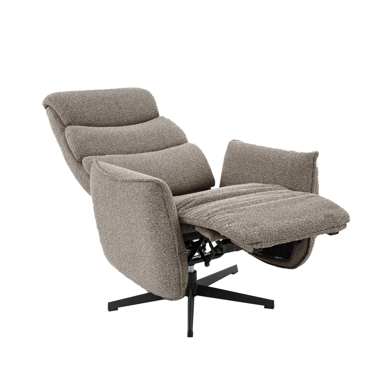 Label51 - Fauteuil relax électrique Goteborg - Bouclé - Champignon - 75 x 85 x 118 cm