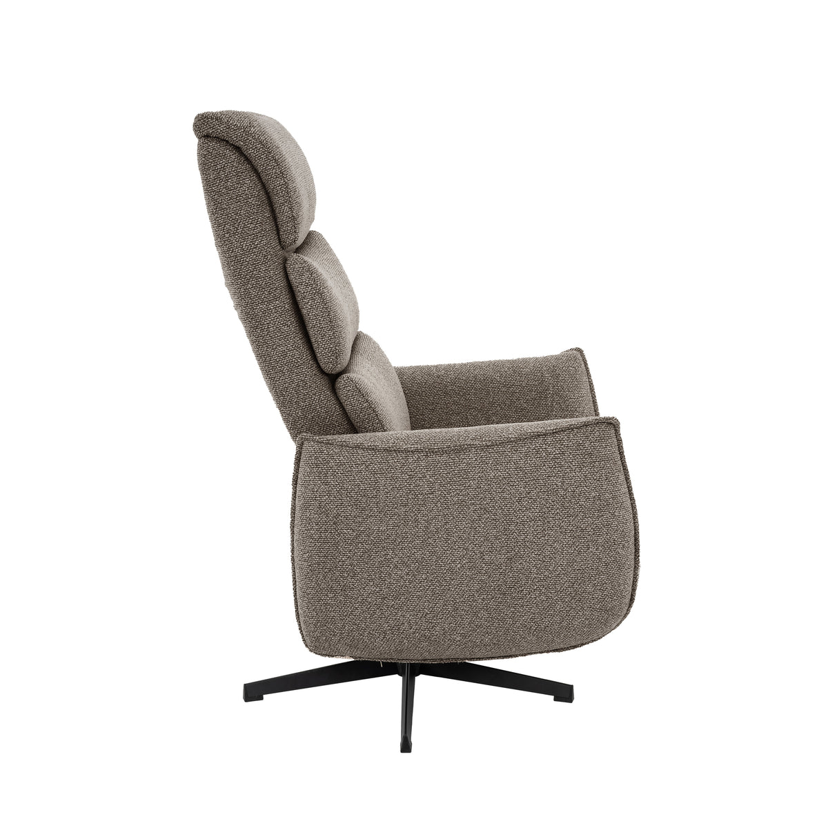 Label51 - Fauteuil relax électrique Goteborg - Bouclé - Champignon - 75 x 85 x 118 cm