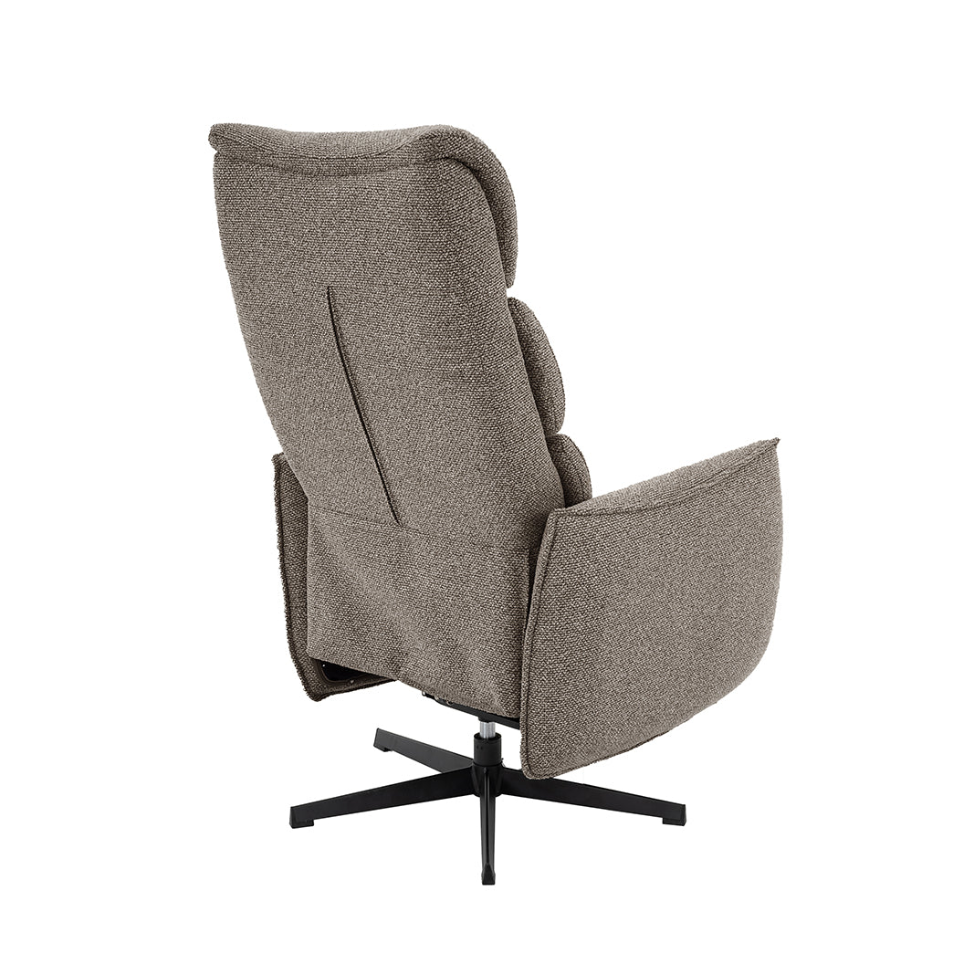 Label51 - Fauteuil relax électrique Goteborg - Bouclé - Champignon - 75 x 85 x 118 cm