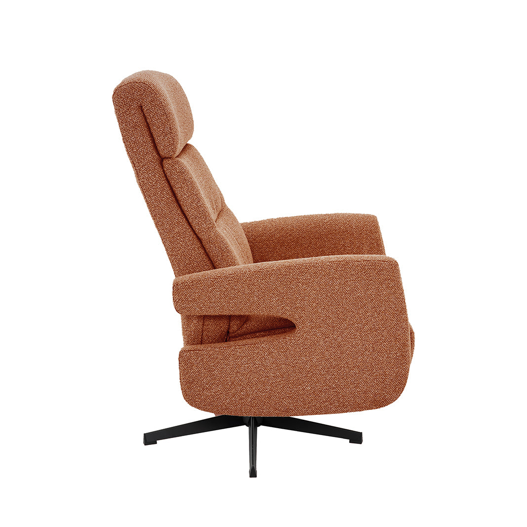 Label51 - Elektrische relaxfauteuil Tampere - Bouclé - Koraal - 72 x 88 x 115 cm