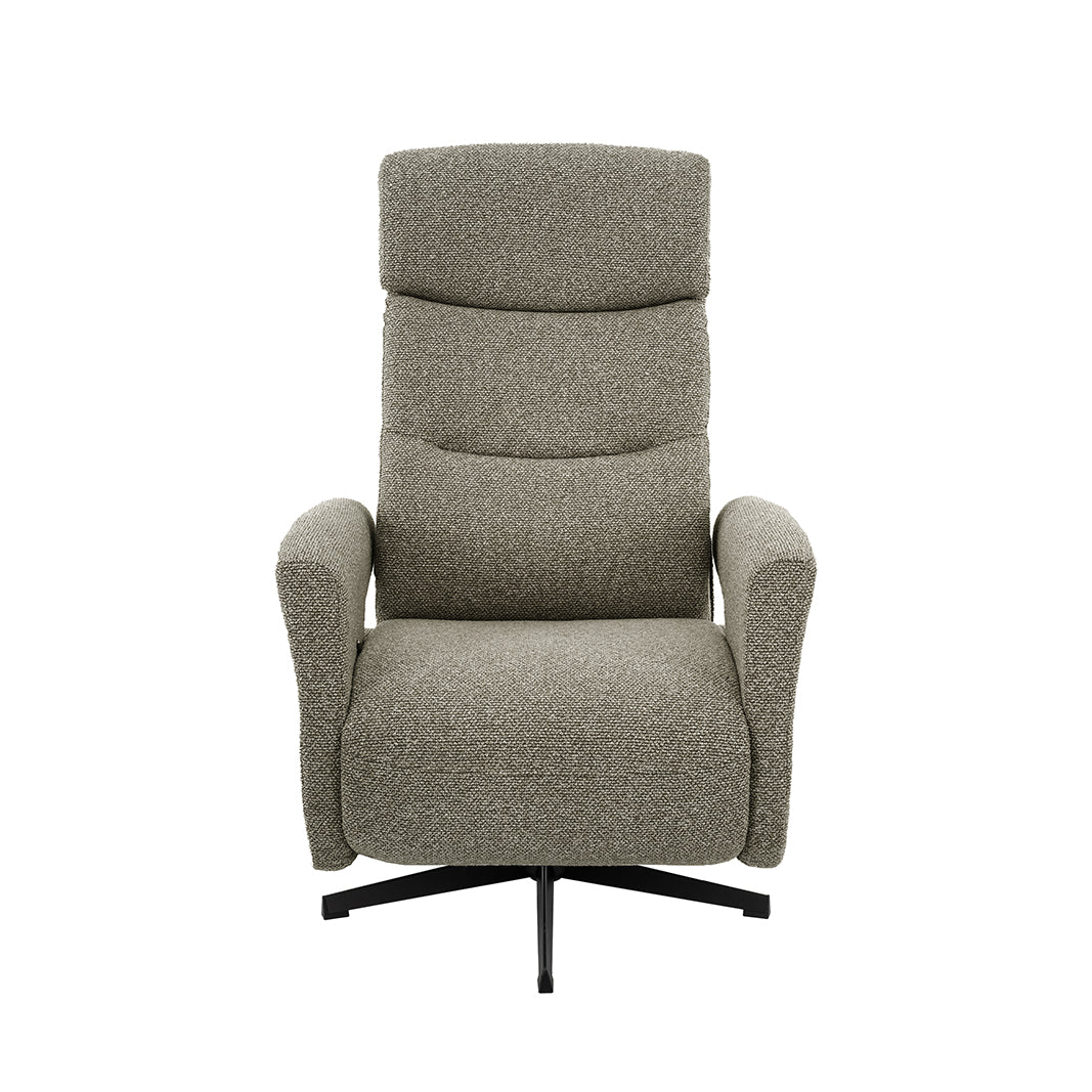 Label51 - Elektrische relaxfauteuil Tampere - Bouclé - Mushroom - 72 x 88 x 115 cm