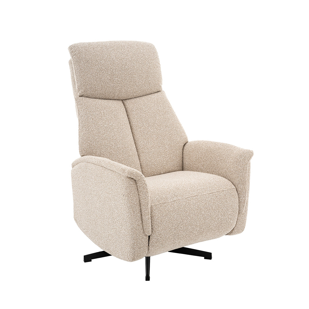 Label51 - Fauteuil relax électrique Aarhus - Bouclé - Naturel - 73 x 86 x 114 cm