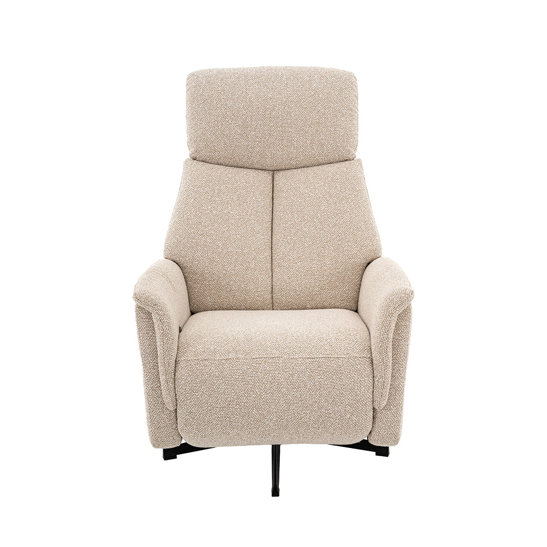 Label51 - Fauteuil relax électrique Aarhus - Bouclé - Naturel - 73 x 86 x 114 cm