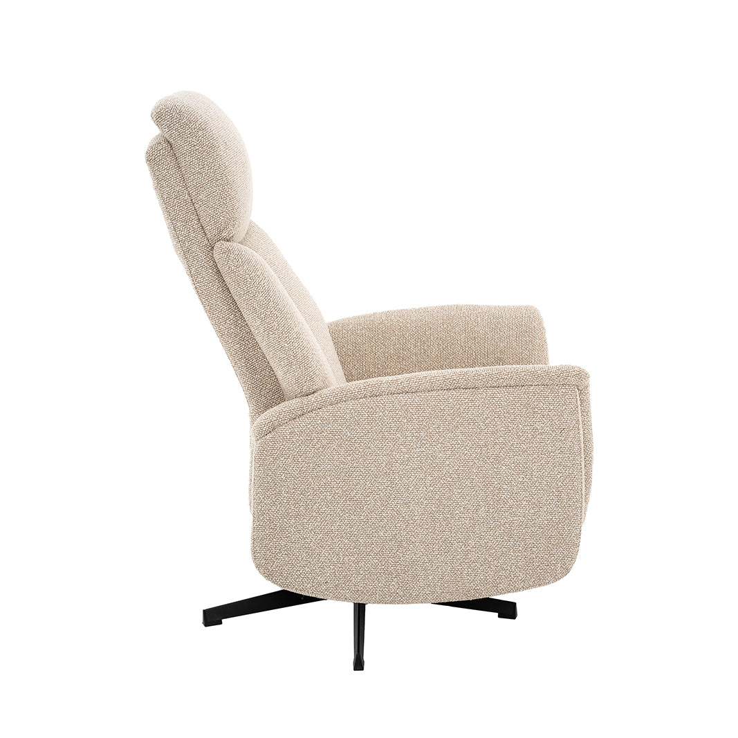 Label51 - Fauteuil relax électrique Aarhus - Bouclé - Naturel - 73 x 86 x 114 cm