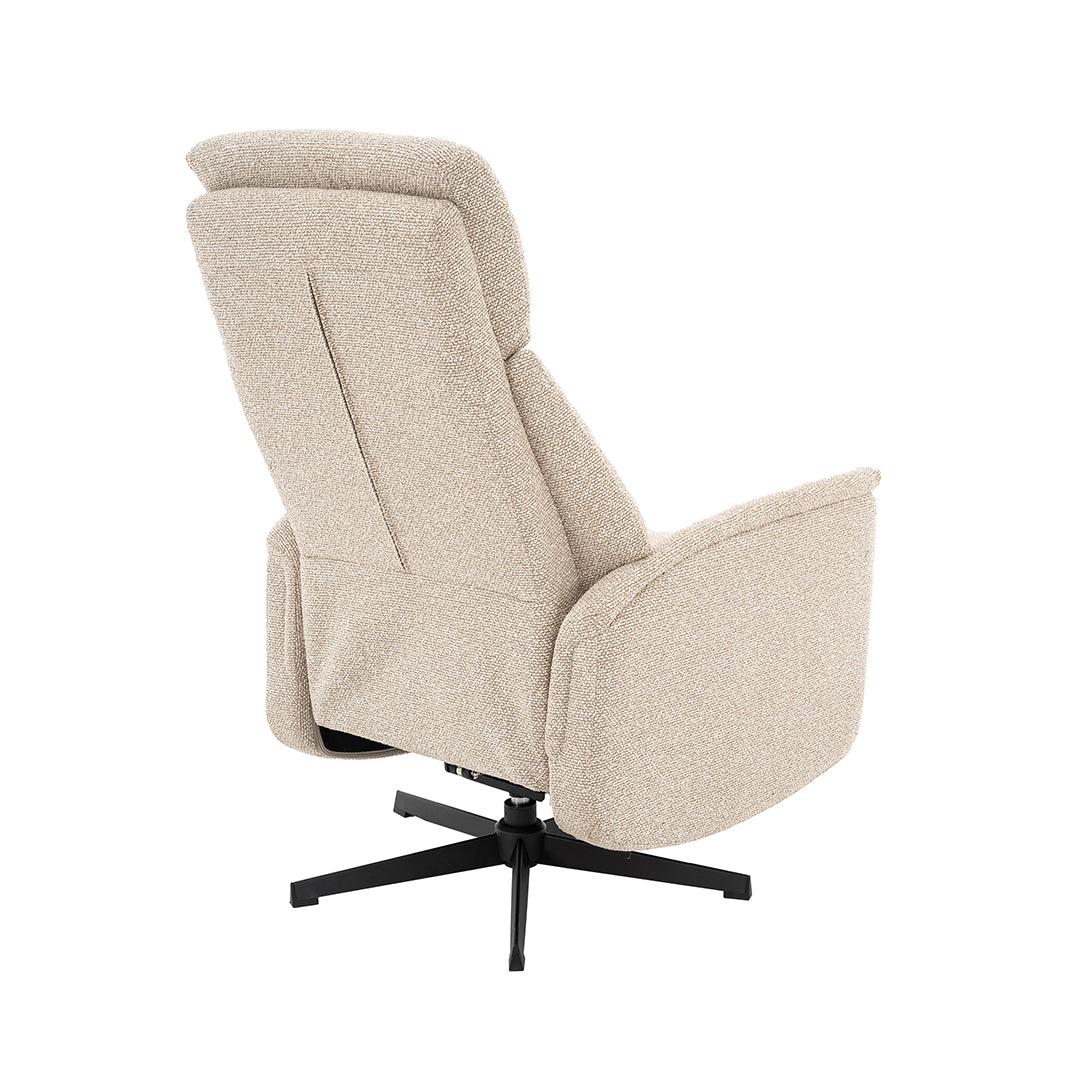 Label51 - Fauteuil relax électrique Aarhus - Bouclé - Naturel - 73 x 86 x 114 cm