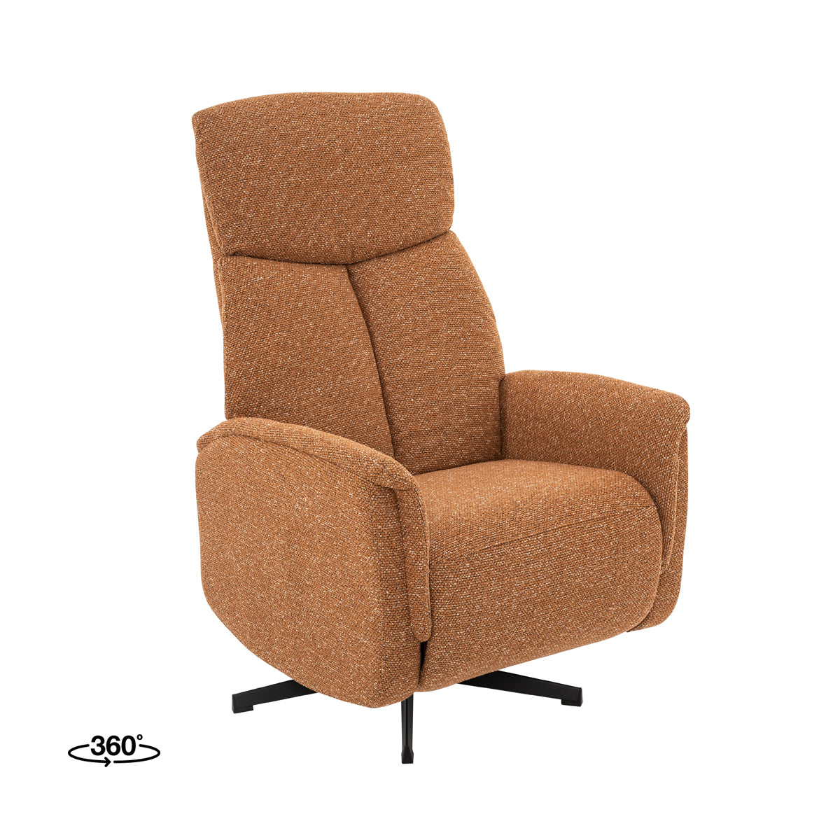 Label51 - Fauteuil relax électrique Aarhus - Bouclé - Corail - 73 x 86 x 114 cm