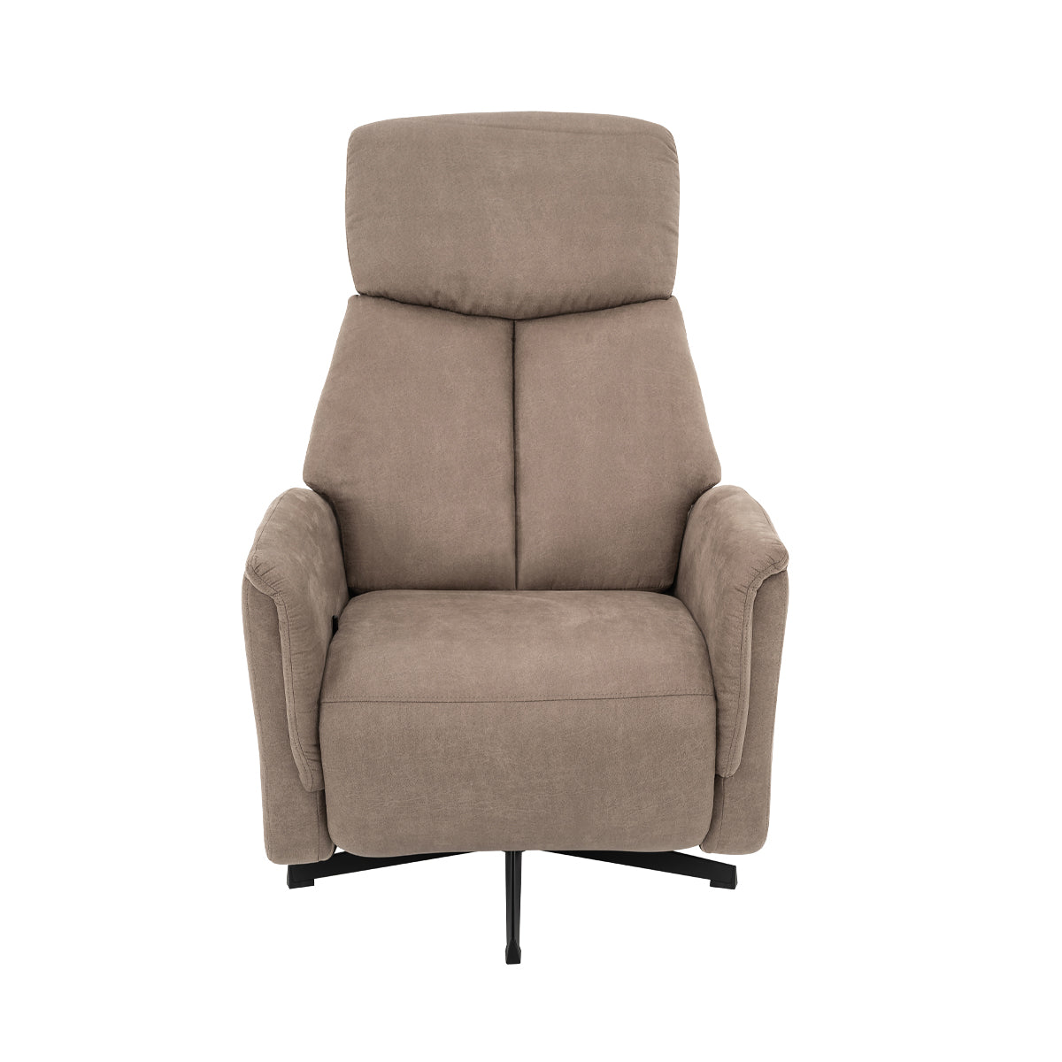Label51 - Elektrische relaxfauteuil Aarhus - Microsuède - Taupe - 73 x 86 x 114 cm