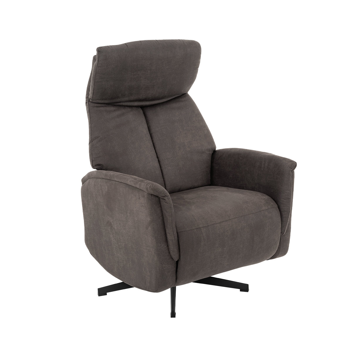 Label51 - Fauteuil relax électrique Aarhus - Microsuède - Anthracite - 73 x 86 x 114 cm