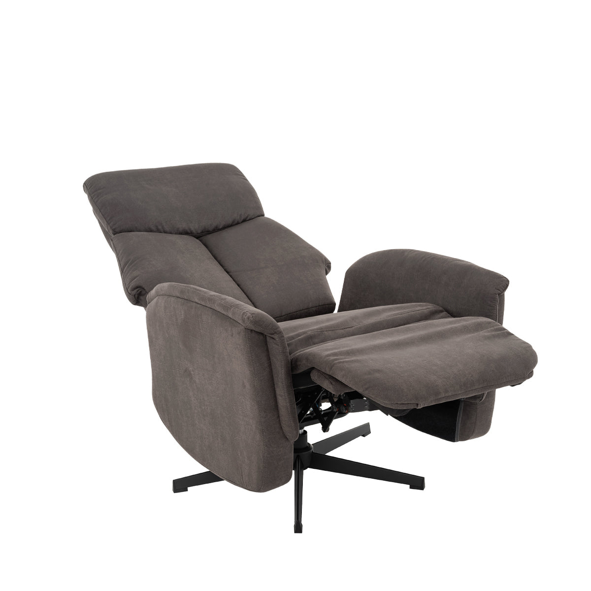 Label51 - Fauteuil relax électrique Aarhus - Microsuède - Anthracite - 73 x 86 x 114 cm