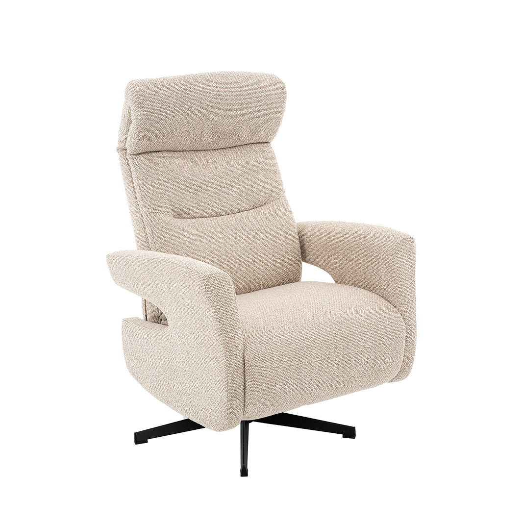 Label51 - Fauteuil relax Copenhagen - Bouclé - Naturel - 72 x 88 x 115 cm