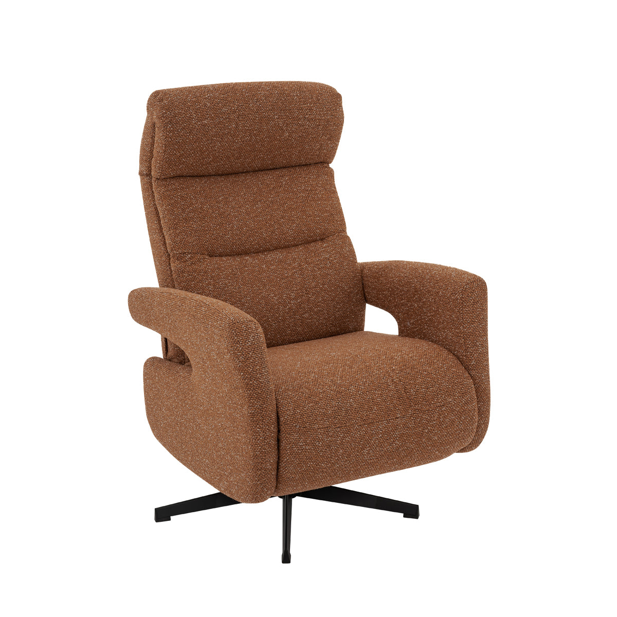Label51 - Fauteuil relax Copenhagen - Bouclé - Corail - 72 x 88 x 115 cm
