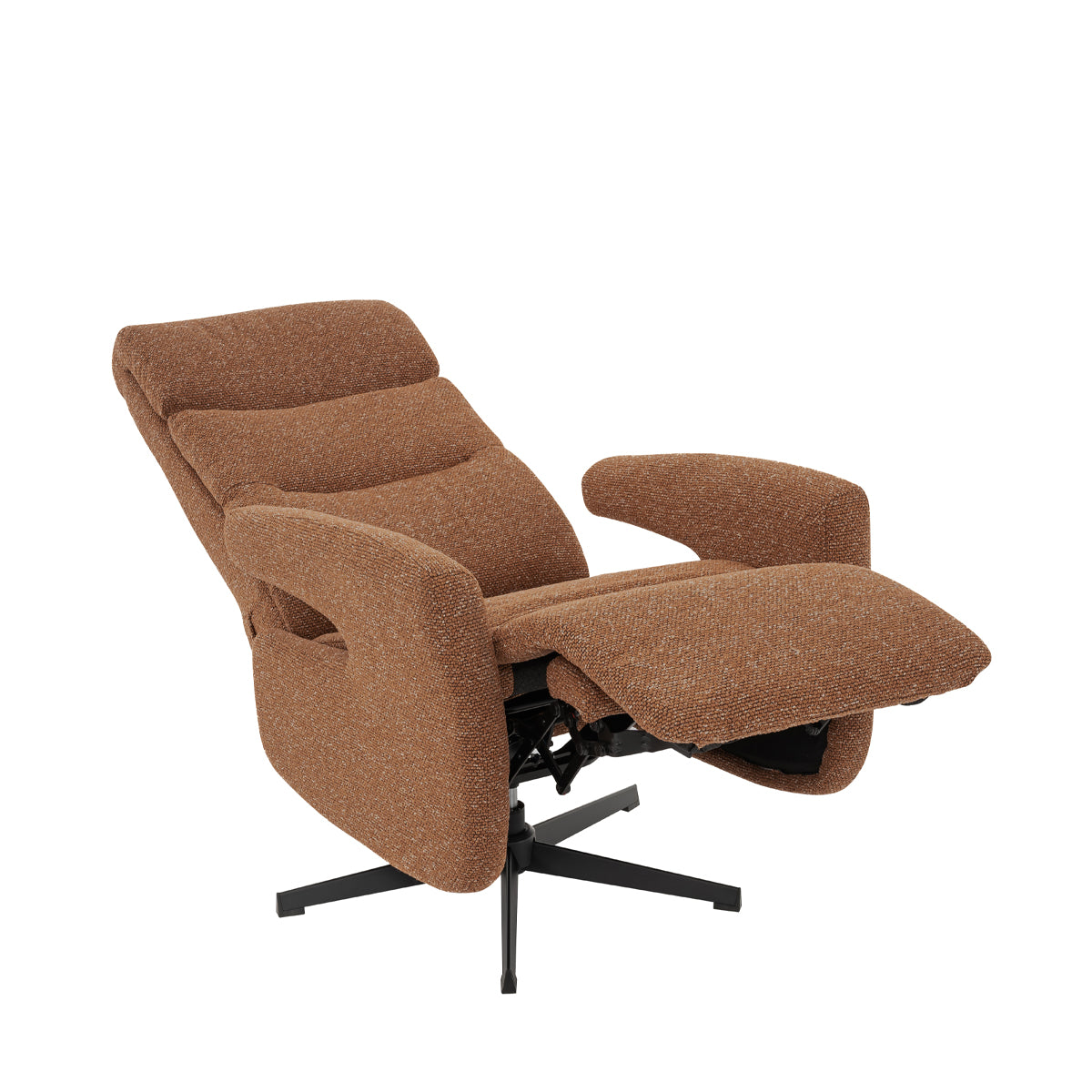 Label51 - Fauteuil relax Copenhagen - Bouclé - Corail - 72 x 88 x 115 cm