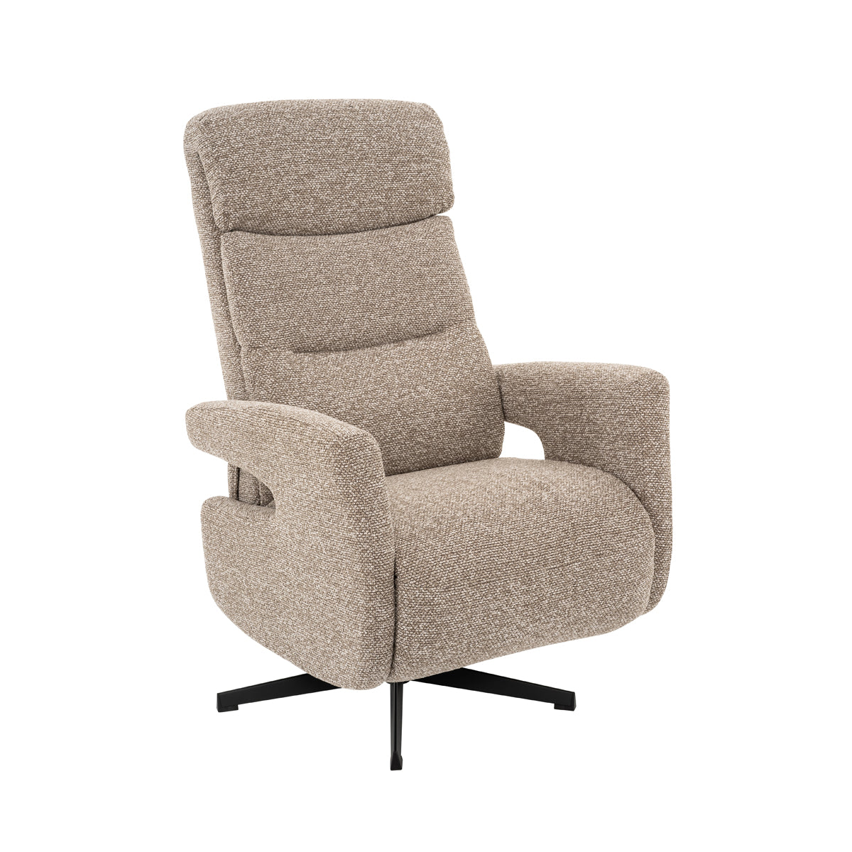 Label51 - Fauteuil relax Copenhagen - Bouclé - Champignon - 72 x 88 x 115 cm