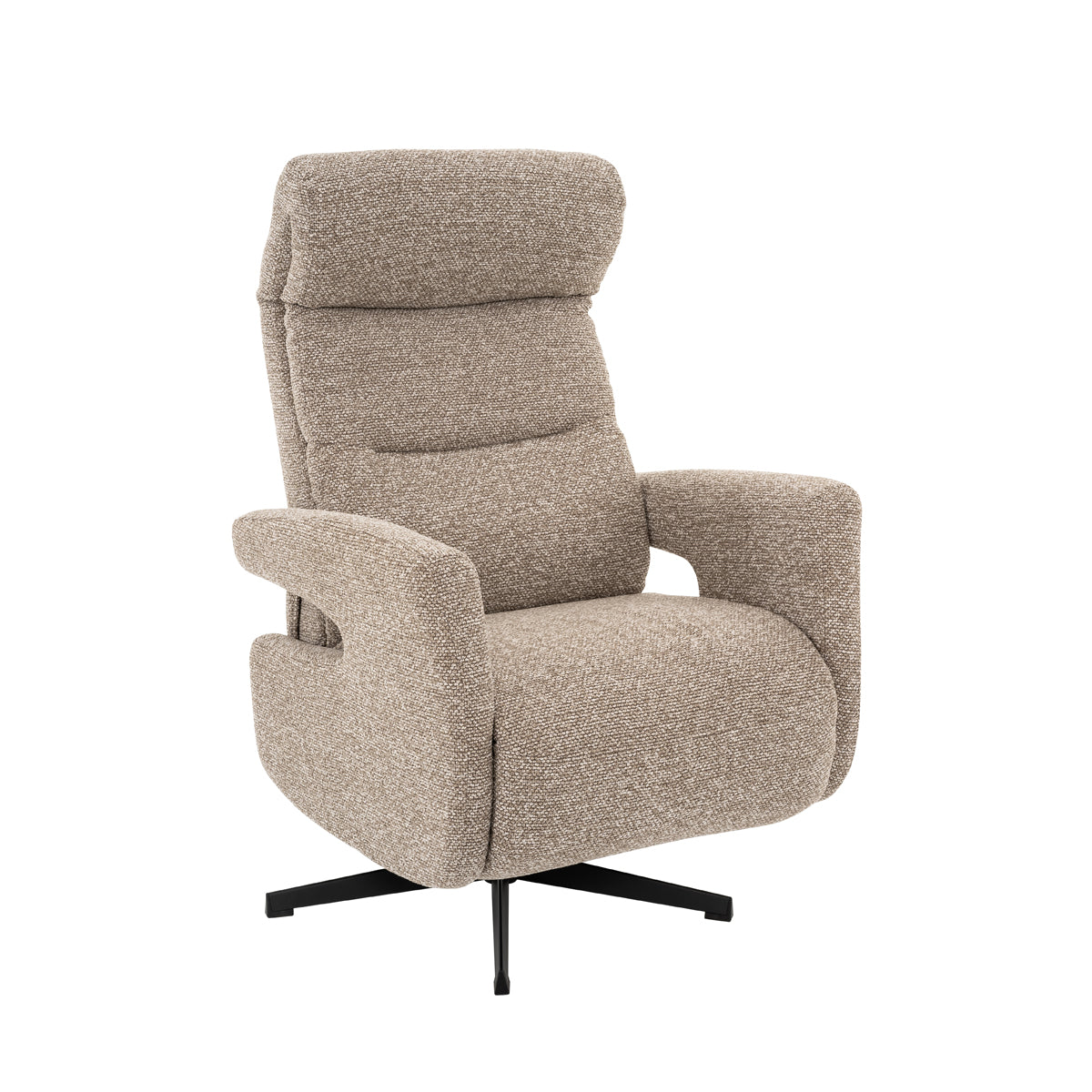 Label51 - Fauteuil relax Copenhagen - Bouclé - Champignon - 72 x 88 x 115 cm