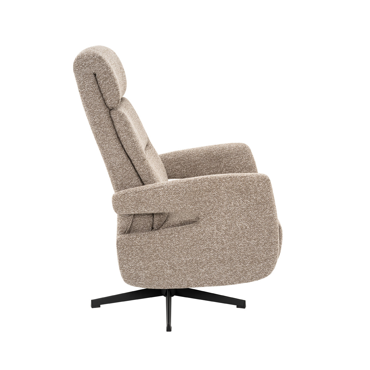 Label51 - Relaxfauteuil Copenhagen - Bouclé - Mushroom - 72 x 88 x 115 cm