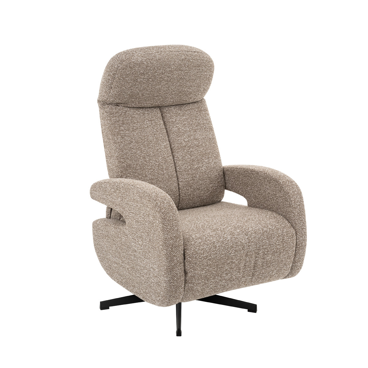 Label51 - Fauteuil relax Esbjerg - Bouclé - Champignon - 68 x 84 x 114 cm