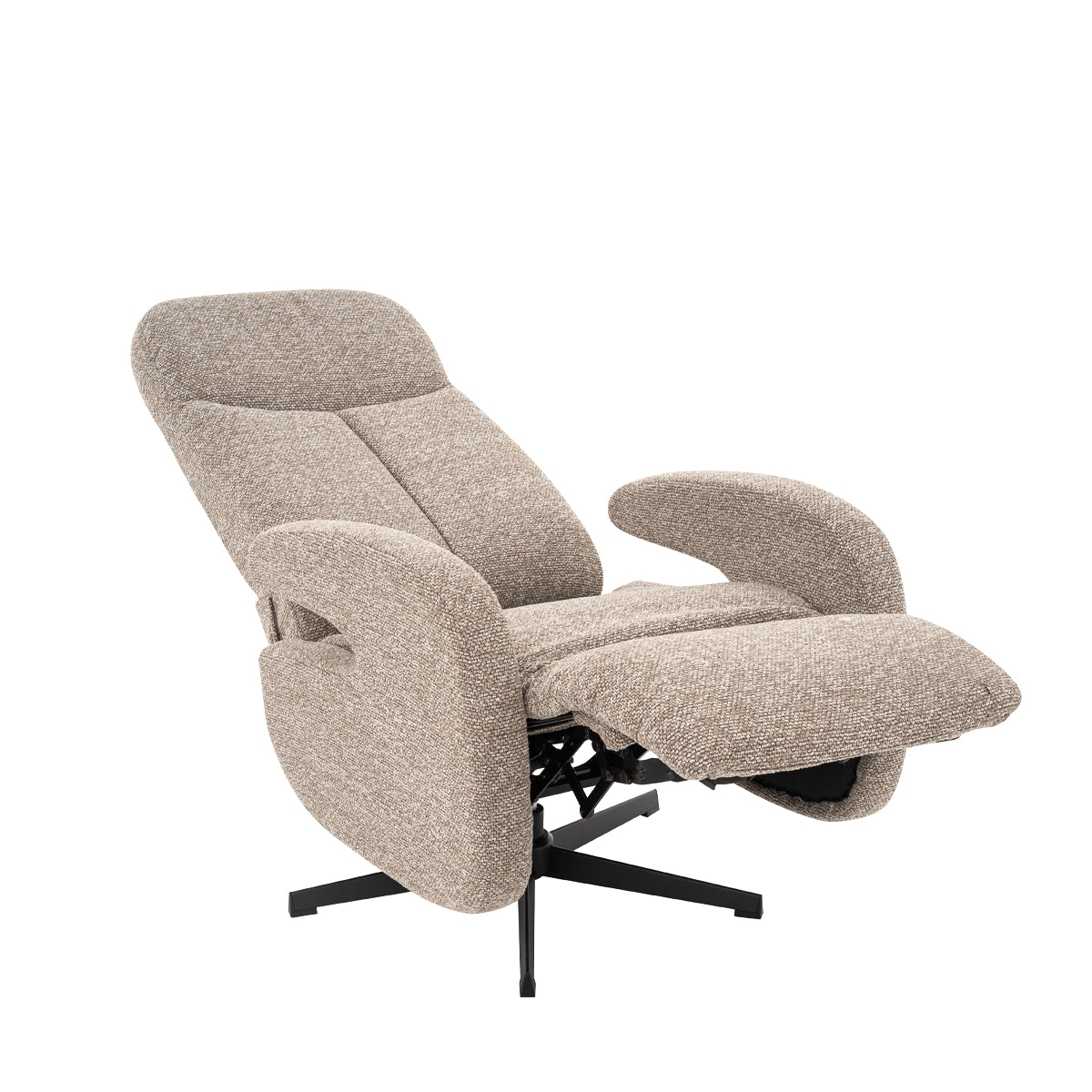Label51 - Fauteuil relax Esbjerg - Bouclé - Champignon - 68 x 84 x 114 cm