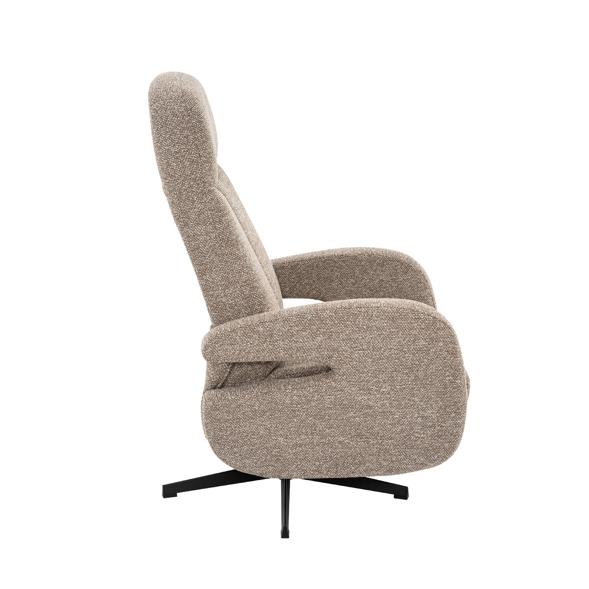 Label51 - Fauteuil relax Esbjerg - Bouclé - Champignon - 68 x 84 x 114 cm