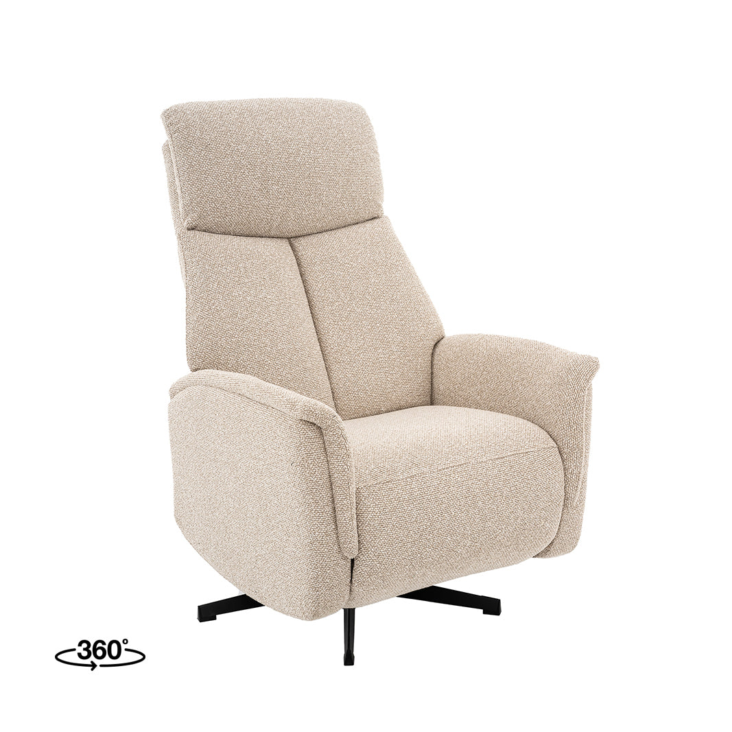 Label51 - Fauteuil relax Helsinki - Bouclé - Naturel - 73 x 86 x 114 cm