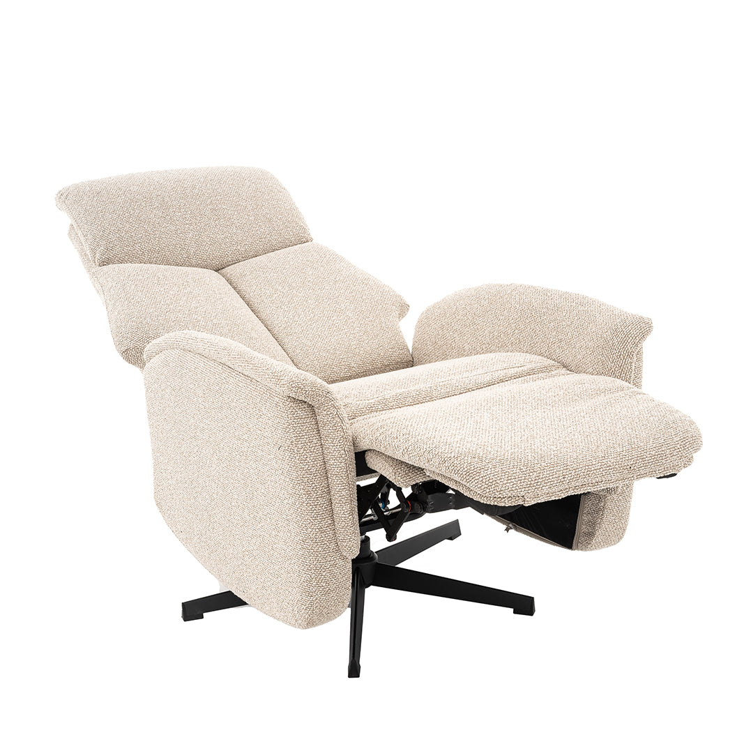 Label51 - Fauteuil relax Helsinki - Bouclé - Naturel - 73 x 86 x 114 cm