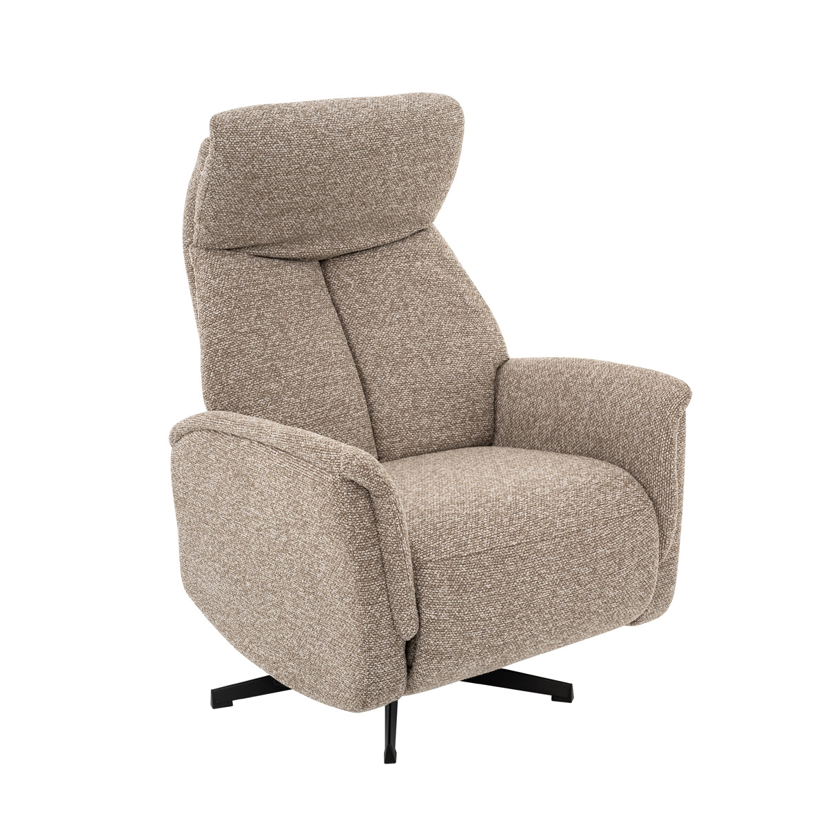 Label51 - Relaxfauteuil Helsinki - Bouclé - Mushroom - 73 x 86 x 114 cm