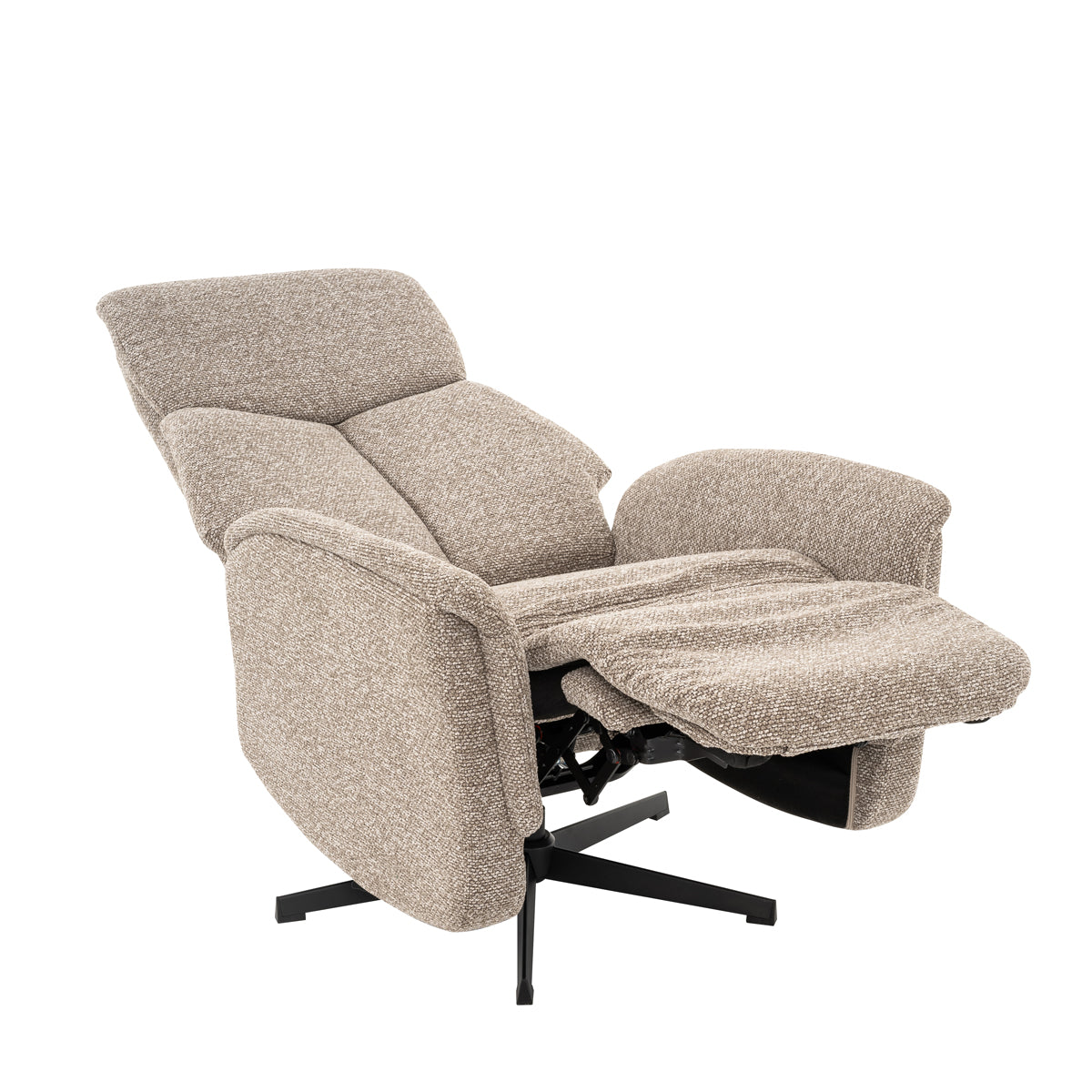 Label51 - Relaxfauteuil Helsinki - Bouclé - Mushroom - 73 x 86 x 114 cm