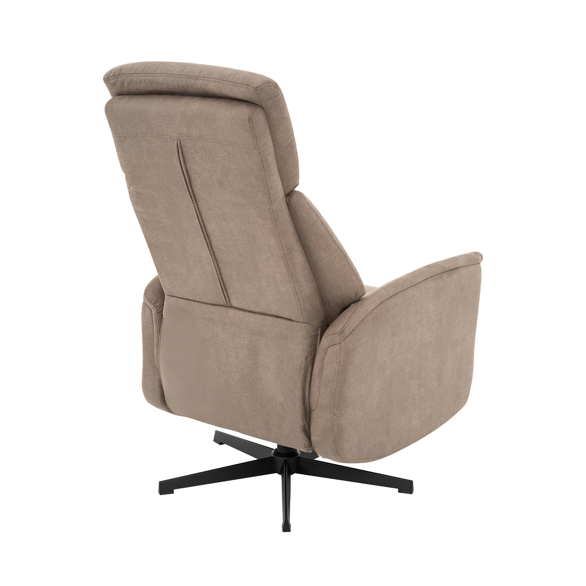 Label51 - Fauteuil relax Helsinki - Microsuède - Taupe - 73 x 86 x 114 cm