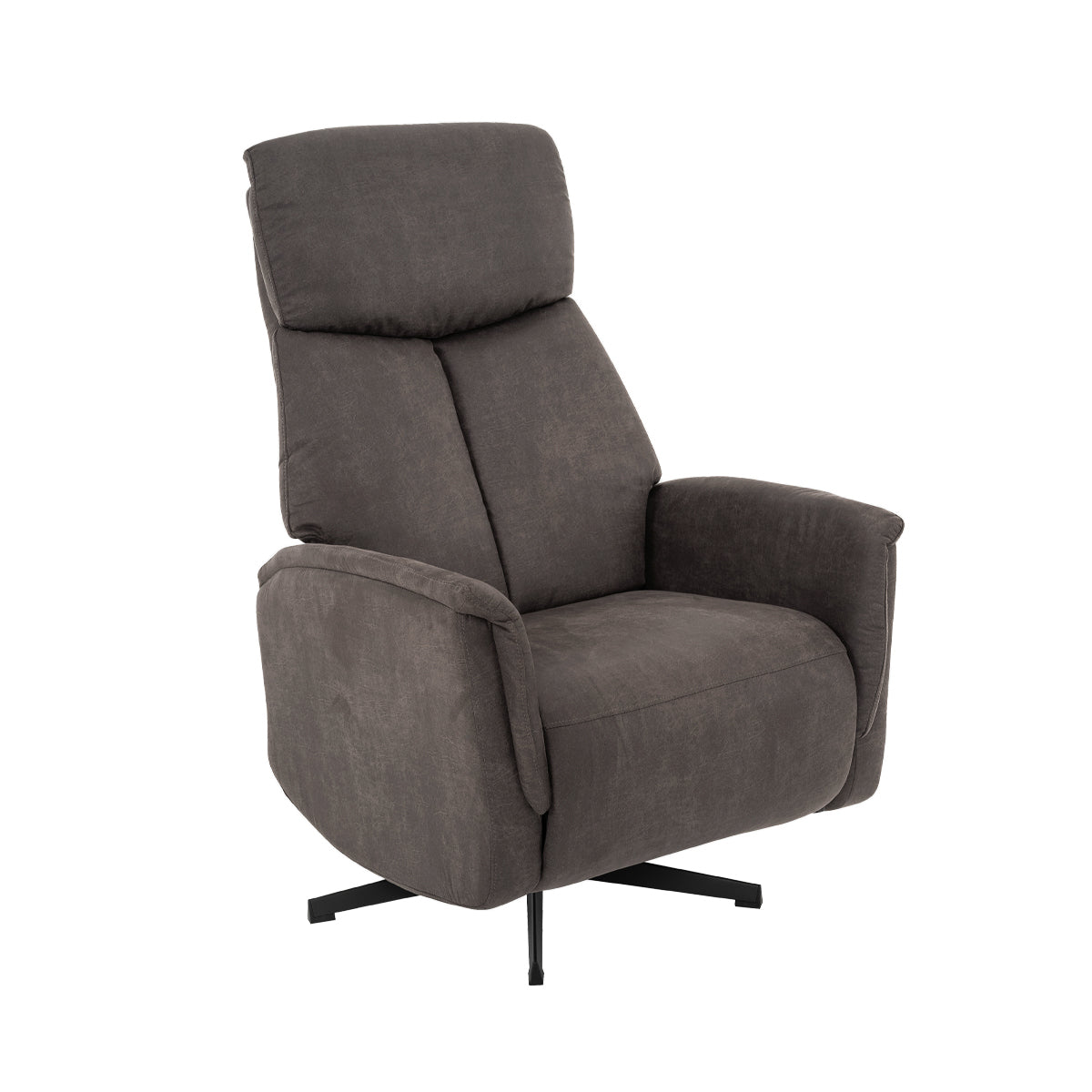 Label51 - Fauteuil relax Helsinki - Microsuède - Anthracite - 73 x 86 x 114 cm