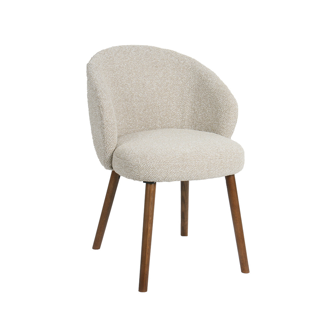 Label51 - Eetkamerstoel Shiro - Bouclé - Naturel - 58 x 61 x 82 cm
