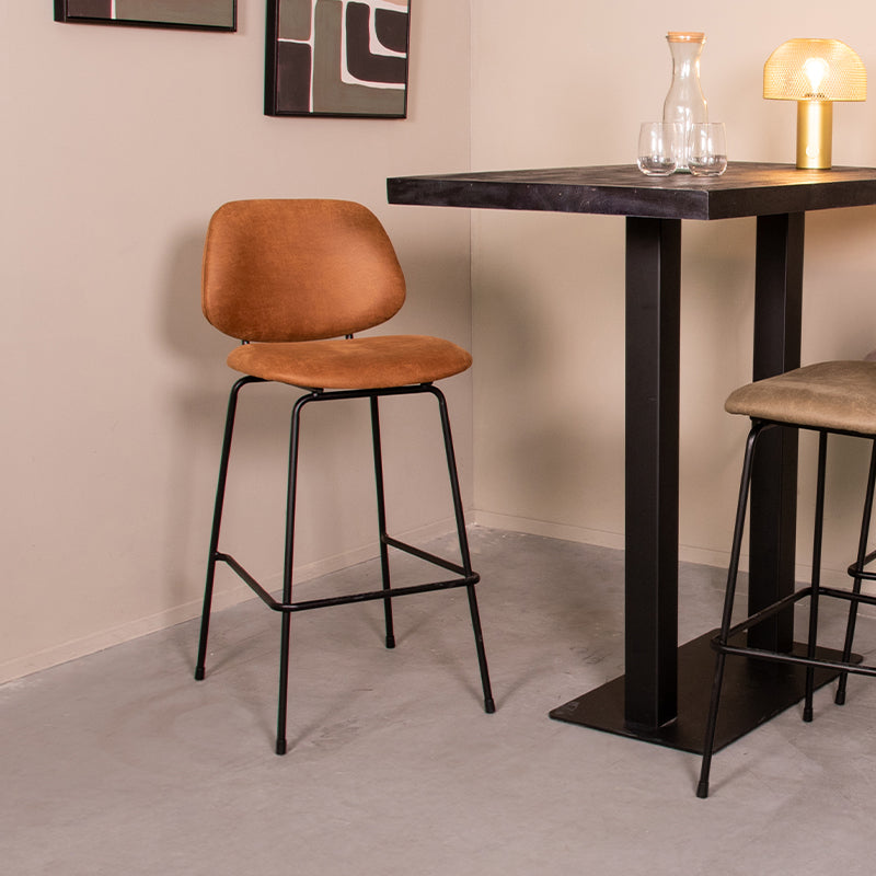 Label51 - Barkruk Bello - Microvezel - 46 x 53 x 105 cm