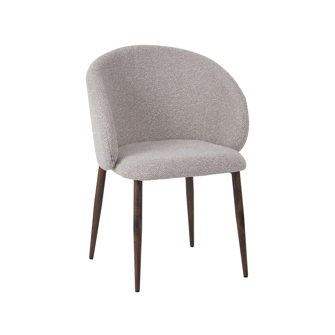 Label51 - Chaise de salle à manger Yuki - Bouclé - Naturel - 59 x 55 x 77 cm